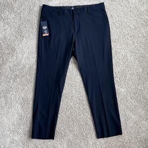 NWT Dockers Men's Alpha Khaki Slim Navy Dress Pants 38x30 Flexible Waistband